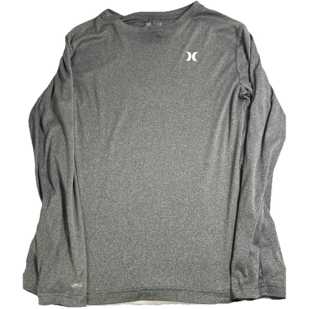 Hurley Women's Long Sleeve T-Shirt Gray Dry Fit Athletic Top Size Medium (108)